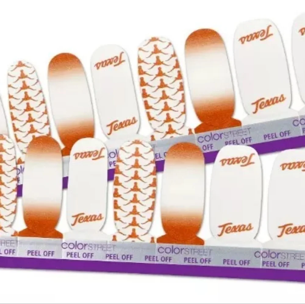 COLOR STREET NEW University of Texas Color Street Nail Strips